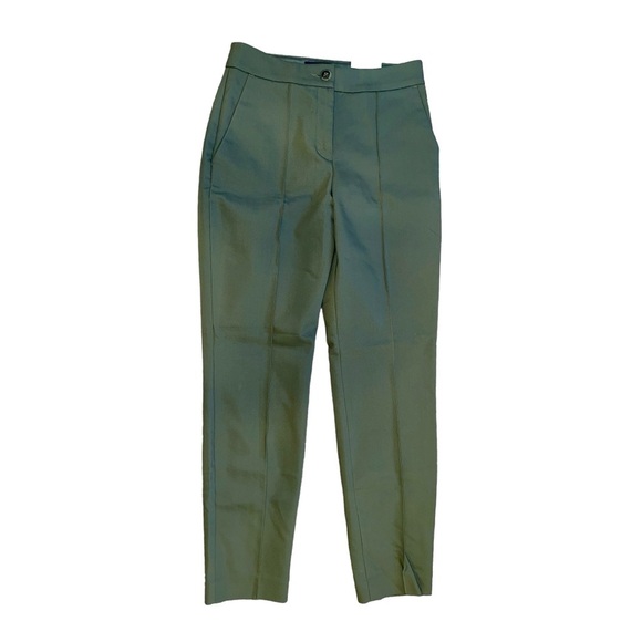 Express NWT 0R Army Green Ankle High Rise Stretch Pants w/ Crease - Picture 2 of 4